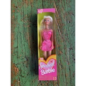 Barbie Sweetheart Barbie Blonde Doll Mattel 1997 Pink Dress 18608